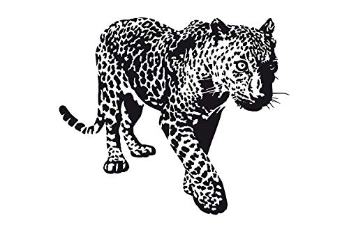 universumsum Wandtattoo Leopard braun 70 x 60 cm uss209-70-080 Wandaufkleber Wandsticker Wandtattoo Kinderzimmer selbstklebend