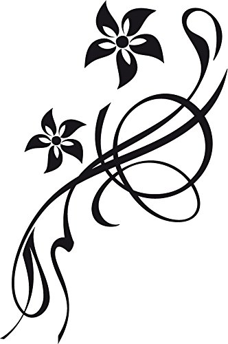 GRAZDesign Wandtattoo Bad Badezimmer WC Blumen Blüten Ornamente - Bad Deko Tattoos Klebefolie Schönes Motiv - Klodeckel Aufkleber lustige Blume / 20x30cm / 650194_30x20_070