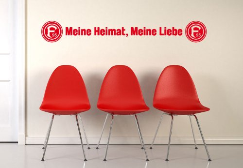 Wandtattoo   FortunaDüsseldorf Logo   Meine Heimat, Meine Liebe   110x14 cm