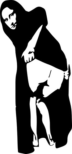 Broomsticker Banksy Mona Lisa Mooning Wandtattoo 45 cm x 95 cm, Normal