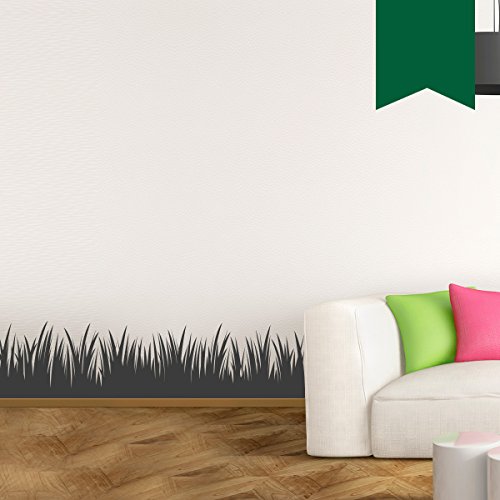 Wandkings Wandtattoo  Grasbordüre in Meterstücken  100 x 15 cm dunkelgrün - erhältlich in 33 Farben