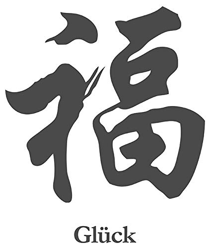 dekodino Wandtattoo Chinesisches Zeichen Glück