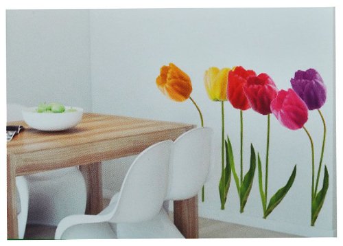 Unbekannt XXL Wandsticker / Sticker - Tulpen mit Stengel - Frühlingsblumen Frühling - selbstklebend für Wohnzimmer und Deko Wandtattoo Aufkleber Blumen