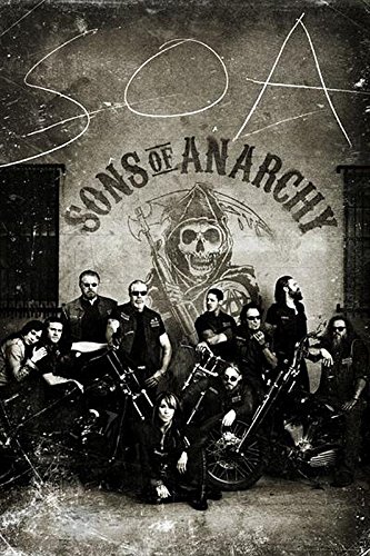 Close Up Sons of Anarchy Poster Vintage (61cm x 91,5cm) + 2 St. Schwarze Posterleisten mit Aufhängung