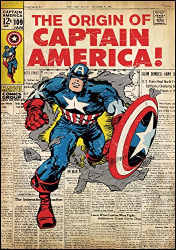 RoomMates Wandsticker Comicheftcover Captain America