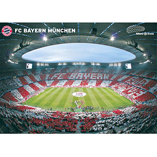 Poster Allianz Arena Innenraum 360° FCB + gratis Aufkleber, Munich