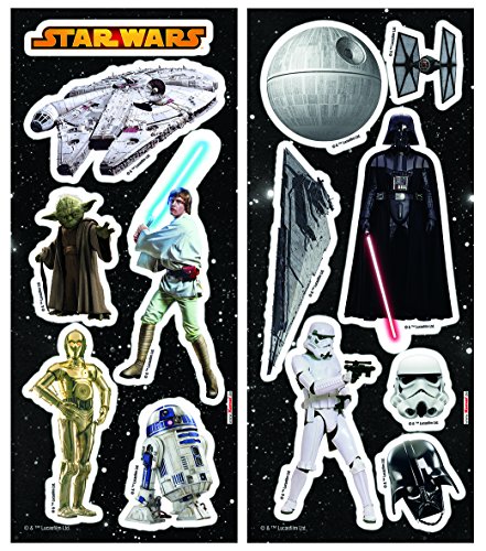 Komar     Deco Sticker   14 x 33 cm   , Wandbild, Wandsticker,, Walltattoo, Yoda, Luke Skywalker, Darth Vader, R2B2   14802