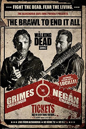 The Walking Dead Poster Grimes vs Negan Fight (61cm x 91,5cm) + Ü-Poster