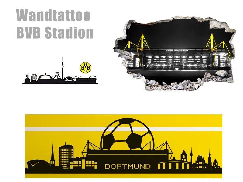 Wandtattoos Skyline Dortmund BVB