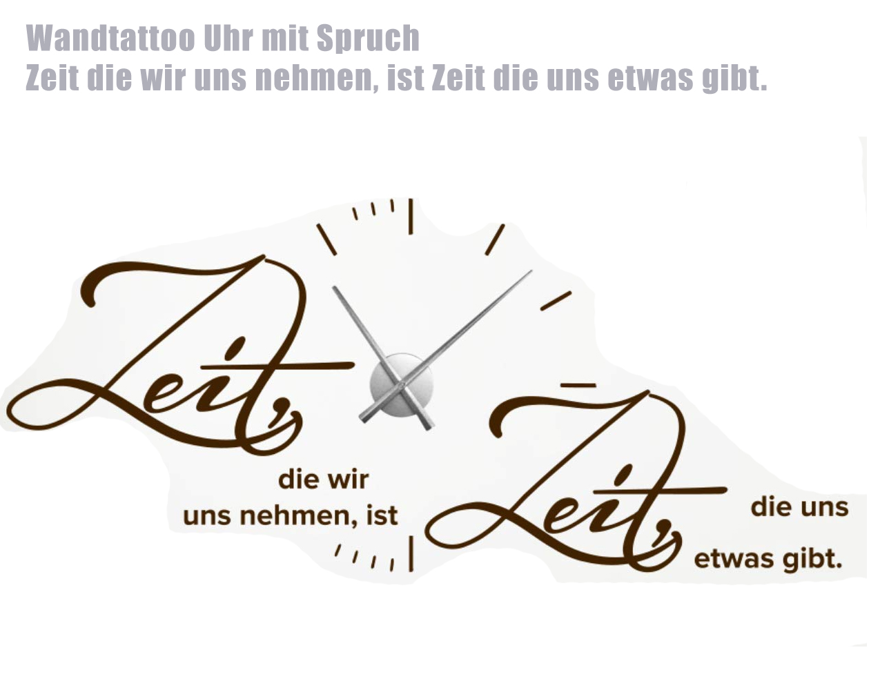 Wandtattoo Uhr Zeit die wir uns nehmen