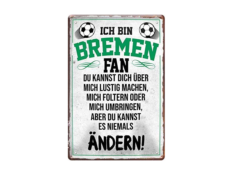 Werder Bremen Blechschild